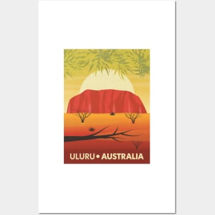 Uluru – Australia Travel Poster Posters and Art